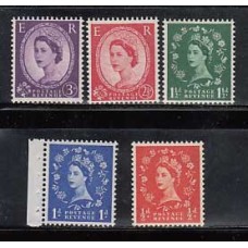 Gran Bretaña - Correo 1958-60 Yvert 343a/8a ** Mnh Isabel II