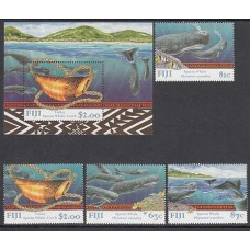 Fidji - Correo Yvert 844/7+H 28 ** Mnh Fauna Marina