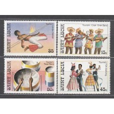 Santa Lucia - Correo Yvert 844/7 ** Mnh Música