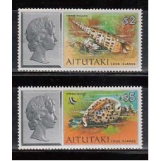 Aitutaki Correo Yvert 132/3 ** Mnh Fauna Marina. Conchas