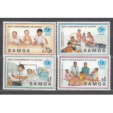 Samoa - Correo Yvert 848/51 ** Mnh Unicef