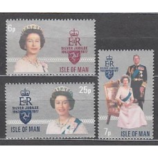 Man - Correo 1976 Yvert 85/7 ** Mnh Isabel II