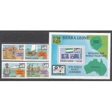 Sierra Leona - Correo Yvert 851/4+Hb 70 ** Mnh  Scoutismo