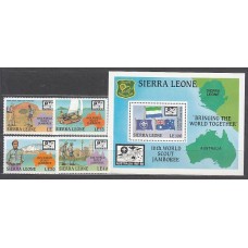 Sierra Leona - Correo Yvert 851/4+Hb 70 ** Mnh  Scoutismo