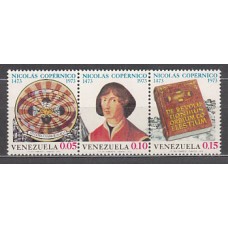 Venezuela - Correo 1973 Yvert 858/60 (*) Mng  Personaje. Copernico9