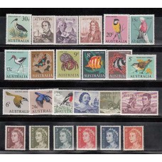 Australia - Correo 1966-70 Yvert 319/40 ** Mnh Fauna. Aves. Peces