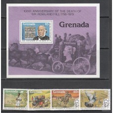 Grenada - Correo 1979 Yvert 862/5+H.80 ** Mnh Rowland Hill