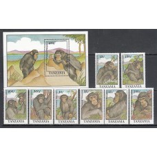 Tanzania - Correo Yvert 863/7+H 152/3 ** Mnh  Fauna