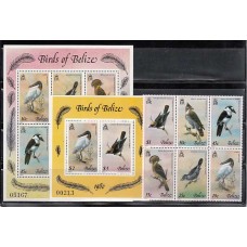 Belize - Correo Yvert 481/6+Hb 14/5 ** Mnh Fauna aves