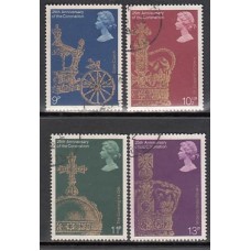Gran Bretaña - Correo 1978 Yvert 864/67 usado Coronación Isabel II