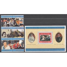 San Cristobal - Correo Yvert 866/7+H.25 ** Mnh Isabel II