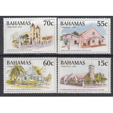 Bahamas - Correo 1995 Yvert 868/71 ** Mnh Navidad iglesias