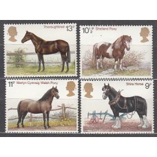 Gran Bretaña - Correo 1978 Yvert 868/71 ** Mnh Fauna caballos