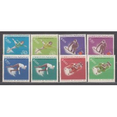 Paraguay - Correo 1967 Yvert 868/72+A.450/2 ** Mnh Deportes. Olimpiadas de Grenoble