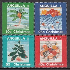 Anguilla Correo Yvert 872/5 ** Mnh Navidad flora