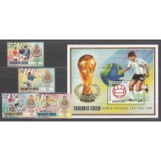 Lesotho - Correo Yvert 873/6+Hb 73 ** Mnh  Deportes fútbol