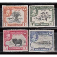 Estado Indio (Bahawalpur) - Correo Yvert 18/21 ** Mnh  Fauna y flora