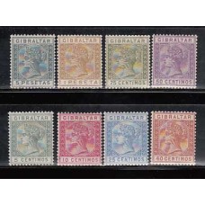 Gibraltar - Correo 1889 Yvert 22/9 * Mh