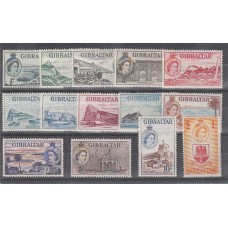 Gibraltar - Correo 1953 Yvert 130/43 ** Mnh Vistas