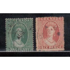 Grenada - Correo 1863-71 Yvert 3/4 usado Victoria