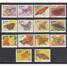 San Cristobal - Correo Yvert 880/93 ** Mnh Fauna mariposas