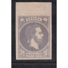 España Correo Carlista 1874 Edifil 158 * Mh  Gran Borde de hoja