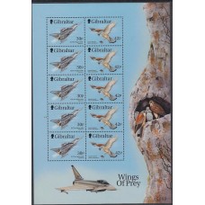 Gibraltar - Correo 1999 Yvert 883/8 Pliego ** Mnh Aviones