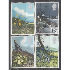 Gran Bretaña - Correo 1979 Yvert 884/7 ** Mnh Flores