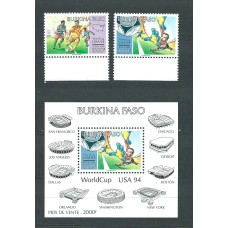 Burkina Faso - Correo Yvert 886/7+H.45 ** Mnh  Deportes fútbol