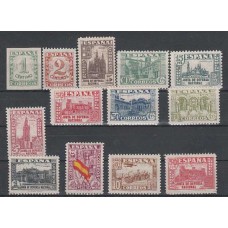 España Estado Español 1936 Defensa Nacional Edifil 802/13 + 808A ** Mnh  Bonita