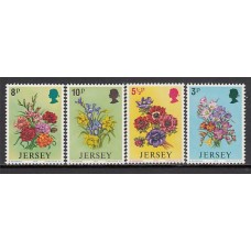 Jersey - Correo 1974 Yvert 89/92 ** Mnh Flores