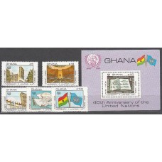 Ghana - Correo 1985 Yvert 890/94+H.118 ** Mnh  ONU