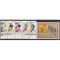 Africa del Sur Yvert Correo 896/900 + Hb 39 ** Mnh  Deportes fútbol