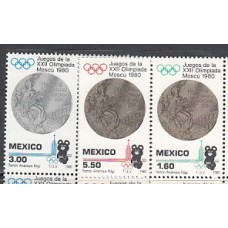 Mexico - Correo 1980 Yvert 898/900 ** Mnh Deportes. Juegos Olimpicos de Moscu