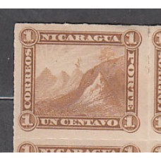 Nicaragua - Correo 1869-77 Yvert 8 * Mh Volcán