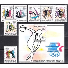 Mozambique - Correo Yvert 903/9+Hb 13 ** Mnh  Olimpiadas de los Angeles