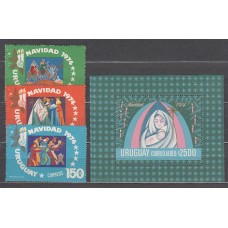 Uruguay - Correo 1974 Yvert 906/7+A,33+H,26 ** Mnh Navidad