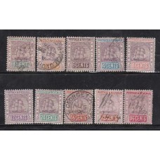 Guayana Britanica - Correo Yvert 70/9 * Mh  nº 70/2+77/9 usados