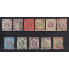 Hong Kong - Correo Yvert 62/72 usado  Eduardo VII