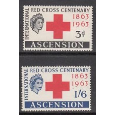 Ascension - Correo Yvert 91/92 ** Mnh  Cruz Roja