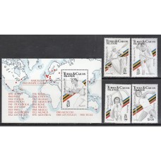 Turk y Caicos - Correo Yvert 910/3+H,97 ** Mnh  Olimpiadas de Barcelona