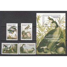 Dominica - Correo 1986 Yvert 911/4+Hb 111 ** Mnh Fauna aves