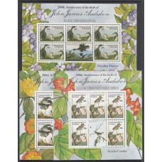 Dominica - Correo 1986 Yvert 911/4 Hojitas ** Mnh Fauna aves