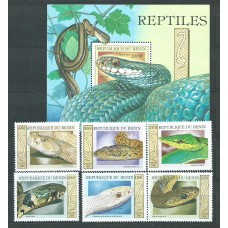 Benin - Correo Yvert 914/9+Hb 57 ** Mnh  Fauna serpientes