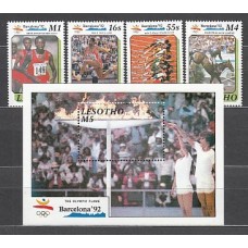 Lesotho - Correo Yvert 919/22+Hb 80 ** Mnh  Olimpiadas de Barcelona