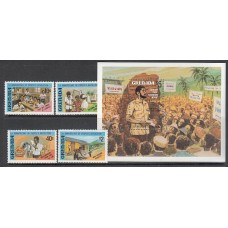 Grenada - Correo 1980 Yvert 921/4+H.87 ** Mnh