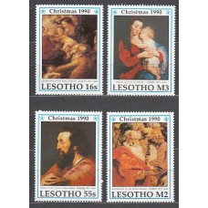 Lesotho - Correo Yvert 927/30 ** Mnh  Navidad. Pinturas