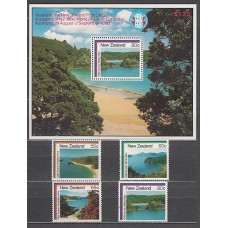 Nueva Zelanda - Correo 1986 Yvert 928/31+H,51 ** Mnh Turismo