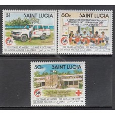 Santa Lucia - Correo Yvert 929/31 ** Mnh Cruz roja