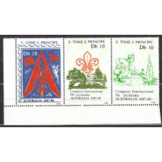 Santo Tomas y Principe - Correo Yvert 929/31 ** Mnh   Scoutismo